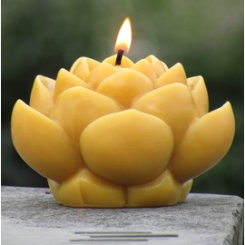 Sunbeam Candles Beeswax Lotus Flower