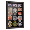 Patch Display Case Wall Mount — Black Wooden Patch Display