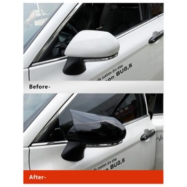 YINGTUU Ox Horn Side Rearview Mirror Cover Wing Mirror Protect Decorate Covers Auto Exterior Decoration for Toyota Camry Accessories 2018 2019 2020 2021 2022 2023 2024 2025 (Bright Black)