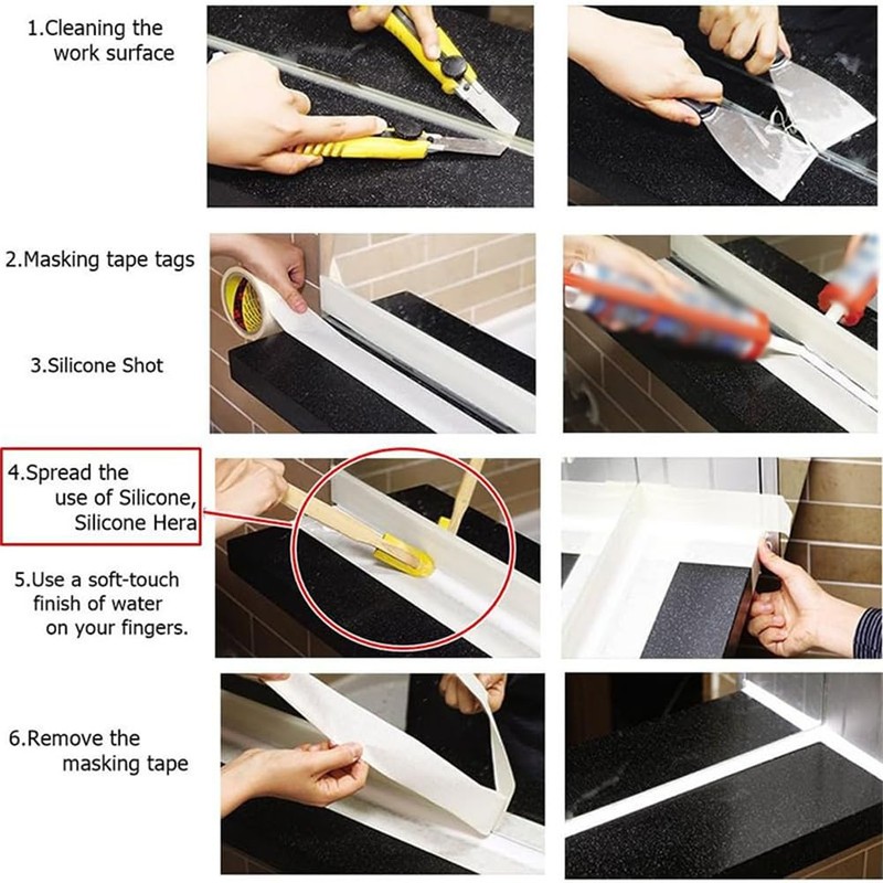 Caulk Caulking Silicone Sealant Finishing Tool Spreader Spatulas Applicator Rubber