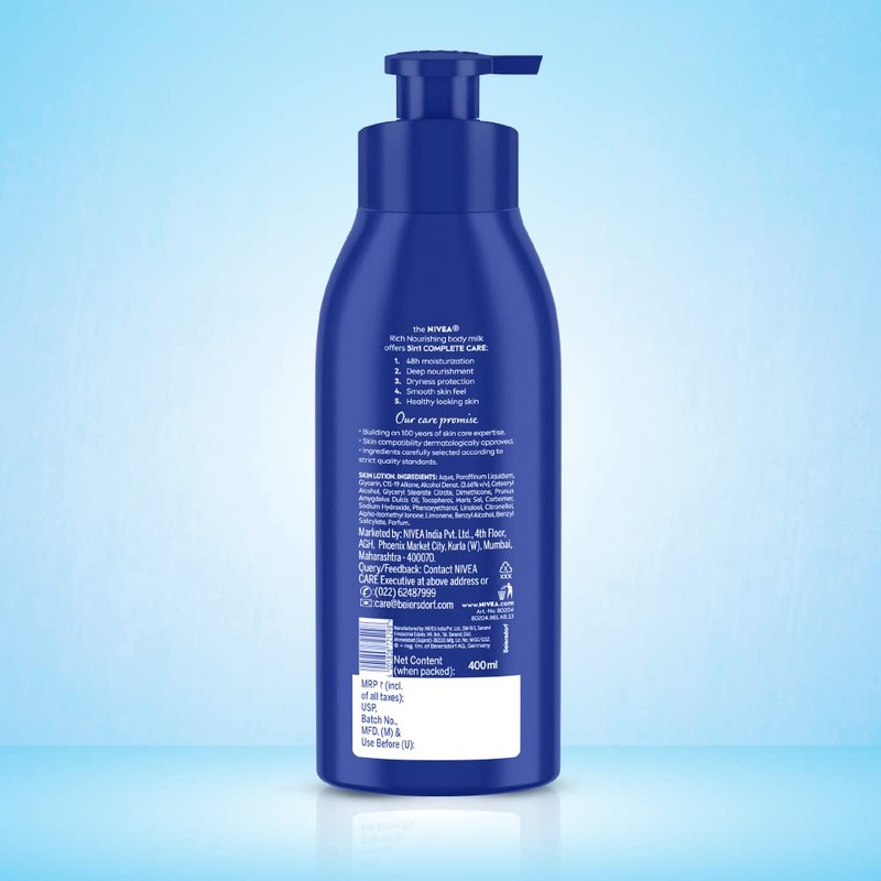 Nivea Nourishing Lotion Body Milk Richly Caring For Very Dry