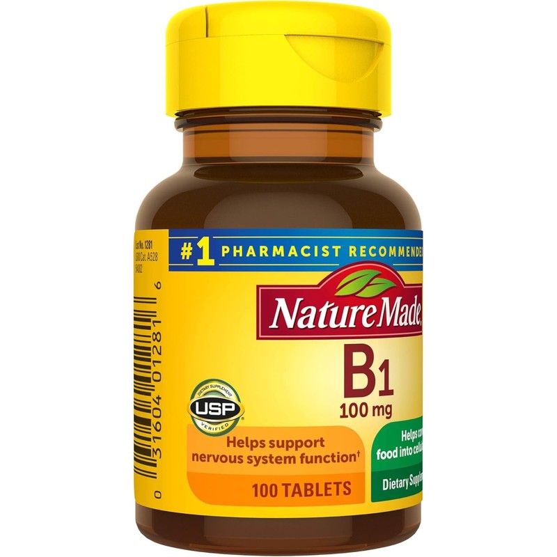 Nature Made Vitamin B1 100mg, Dietary Supplement for Energy Metabolism
