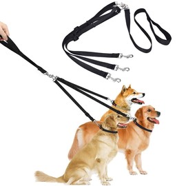 Pet Dog Lead Chain, Dog Lead Lead, Nylon Dog Lead, 3-in-1 Dog Leads, Training Jogging, Adjustable, for Medium, Small Dogs, Multiple Pets, for 1.2 or 3 Dogs