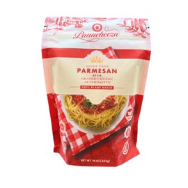 Panacheeza Plant Based Grated Parmesan Style Cheese - Vegan, Protein Rich, Nutrient-Dense Cheese with Bold Flavor for Pastas, Pizzas, Vegetables Salads and more - 8oz (Parmesan Style)