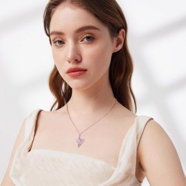 TwoAnts Butterfly Necklace 925 Sterling Silver Full of Zircon Pendant Rose Gold Butterfly Jewelry for Women Girl