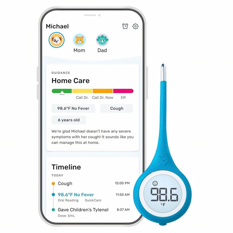 Kinsa QuickCare Smart Digital Thermometer for All Ages