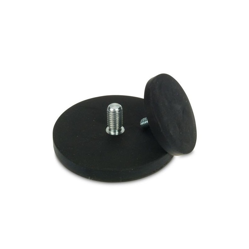 Strong magnetic system neodymium diameter 12 mm rubberised with thread