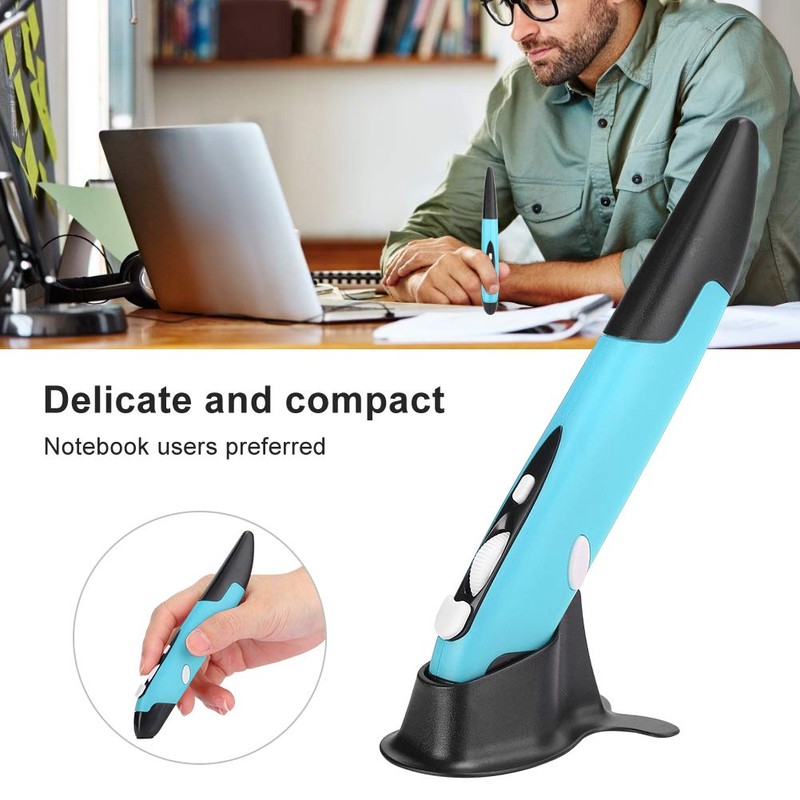 fasient Wireless Pen Mouse,2.4GHZ USB Wireless Optical Pen Mouse 800/1200/1600