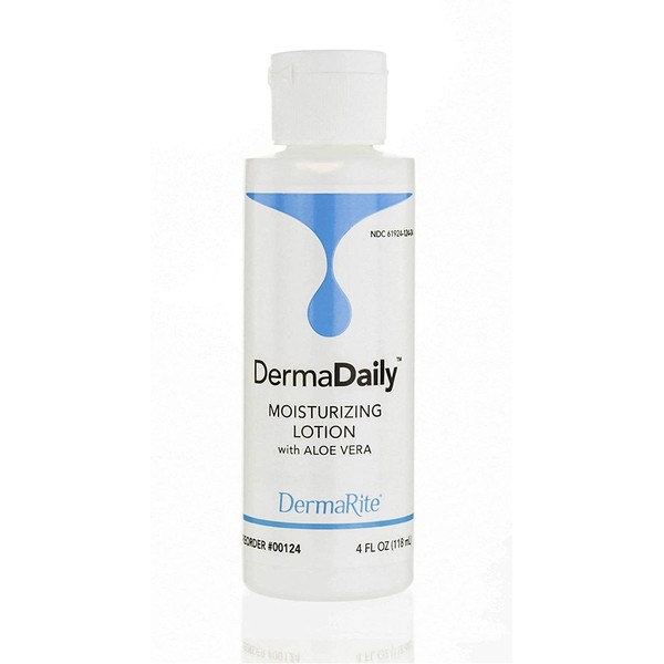 DermaDaily Moisturizing Lotion - 4 Oz - Hand and Body Moisturizer- Long-Lasting Protection, No Greasy After Feel, Scented Lotion, with Aloe Vera