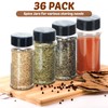 36 Pcs 5.5 oz Plastic Spice Jars with Shaker Lids