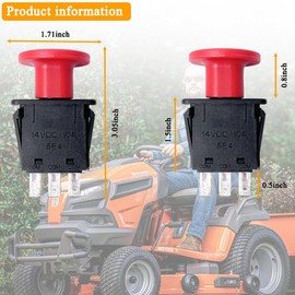 PTO Switch Replacement for Husqvarna 582107602 539101768 582107601 Lawn Mower Fits for Husqvarna Craftsman GT48 TC238 GT2254 LGT2554 LGT2654 YT42 YT46