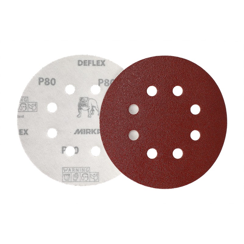 Mirka Red Sandpaper Sanding Discs Diameter 125 mm Velcro Adhesion