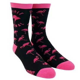 Crazy Dog T-Shirts Women's Spirit Animal Flamingo Socks Funny Tripocal Pink Bird Graphic Novelty Footwear