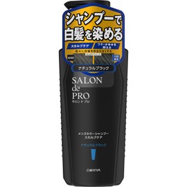 Salon de Pro Men's Color Shampoo, Scalp Care, Natural Black, 8.5 fl oz (250 ml)