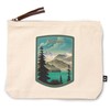 Montana, Lithograph, Lake and Mountain Scene, 100% Cotton Zipper Pouch,
