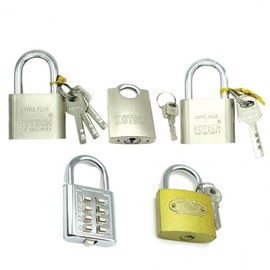 Master Lock Key & Combination Button Lock for Storage, Lockers, Drawers Shutter Key Lock Large 3ea