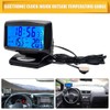 Car Temperature Measurement Thermometer Indoor Outdoor Electronic Clock LCD Backlight