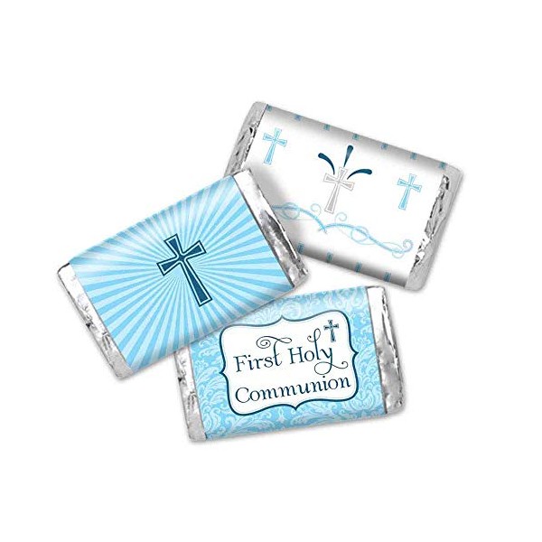 First Holy Communion Mini Chocolate Candy Bar Sticker Wrappers for