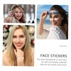 Beavorty Festival Face Stickers Rhinestones 5 Sheets Glitter Acrylic for