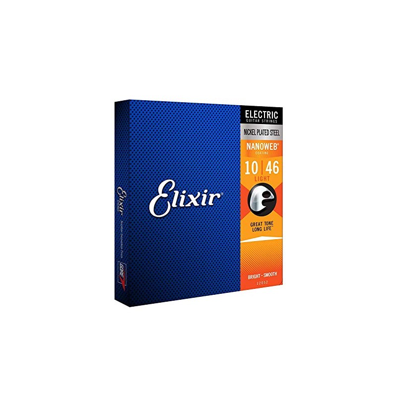 Elixir Electric Nanoweb 12052 Light 10-46 Electric Guitar Strings 3-Pack