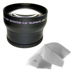 Nikon Coolpix P520 2.2X High Definition Telephoto Lens Made by Optics + Lens Adapter + Nwv Direct Micro Fiber Cleaning Cloth