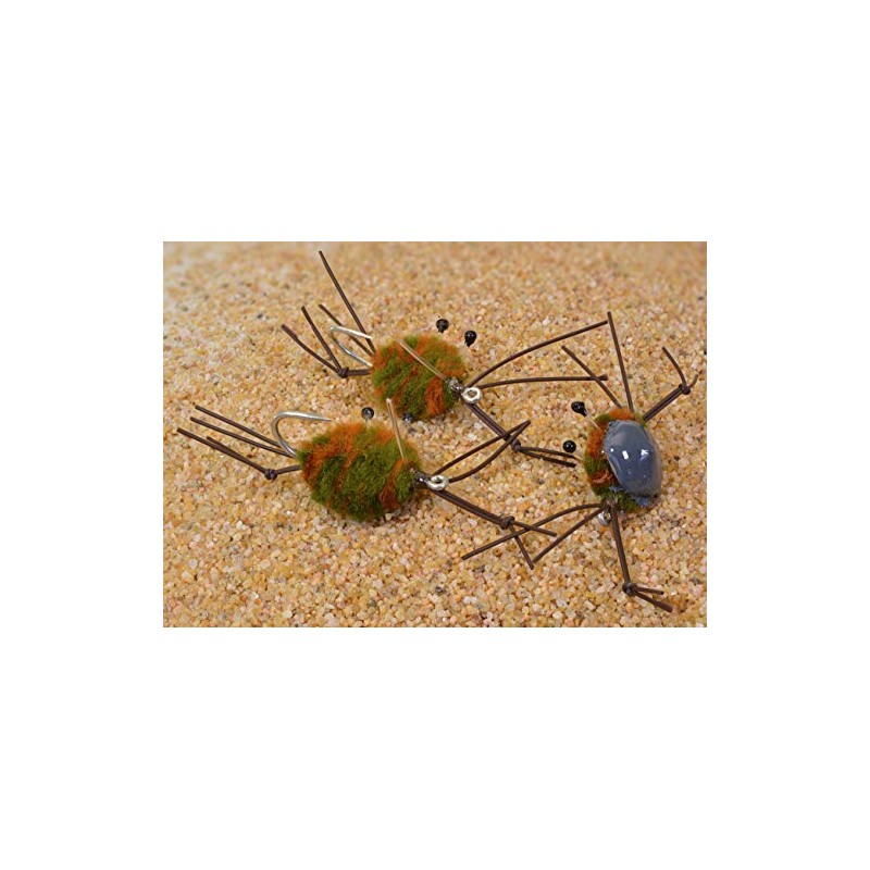 3 Pack | Camo Crab Saltwater Fishing Fly | Permit,
