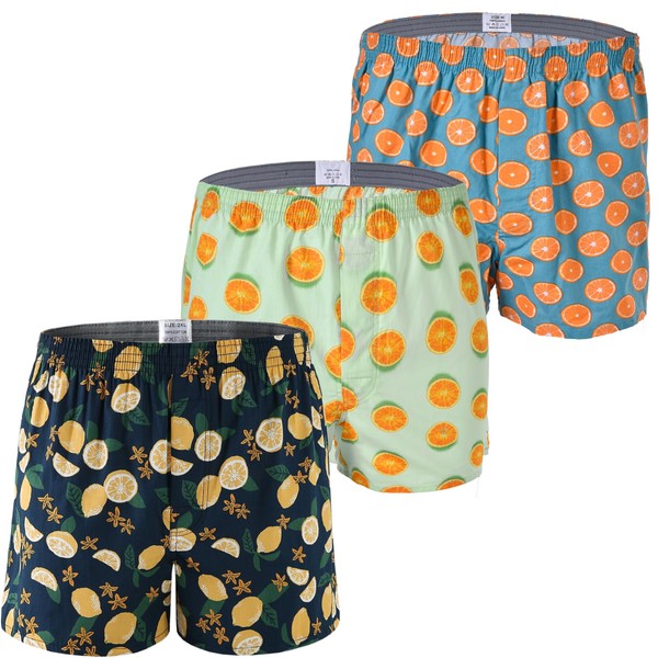 Hialegion Boxer Shorts Men's Cotton American Boxer Shorts Men's Retro