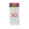 Unique Plastic Flexible Straws 50ct Multicolor Drinking straws