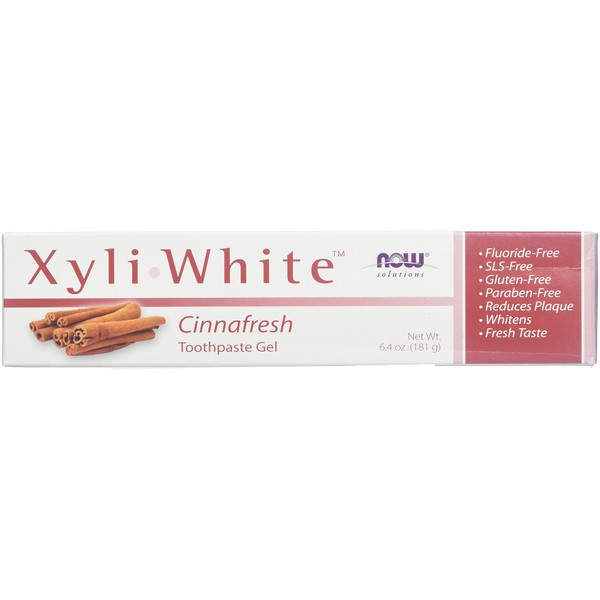 Now Foods Xyliwhite Cinnafresh Toothpaste Gel 6.4 Ounces (Pack of 4)