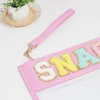 One Piece Cute Chenille Letter Zipper Pouch Portable Nylon Letter