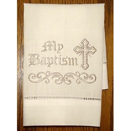 Integrity Designs Baby Baptism Cloth with Silver"My Baptism"
