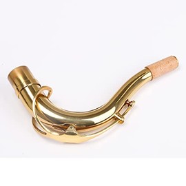 lovermusic Lovermusic 27.8mm Port Golden Copper Saxophone Bend Neck Replacement for Tenor Saxophone