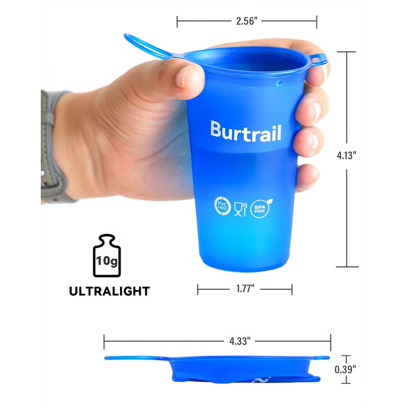 Burtrail 200 ml/6.8 oz-2Pack-Collapsible Cup TPU Running Water Cup Foldable