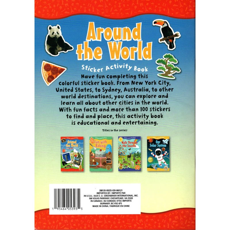 Greenbrier International Sticker Activity Book - Around The World -