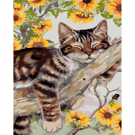 Paint by Number for Adults. Cats Paint by Numbers for Adults Beginner Drawing Paintwork with 3 Paintbrushes Paint Canvas Oil Painting 16” x 20”