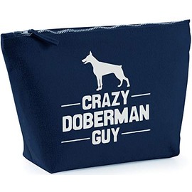 Hippowarehouse Crazy Doberman guy printed make up cosmetic wash bag 18x19x9cm