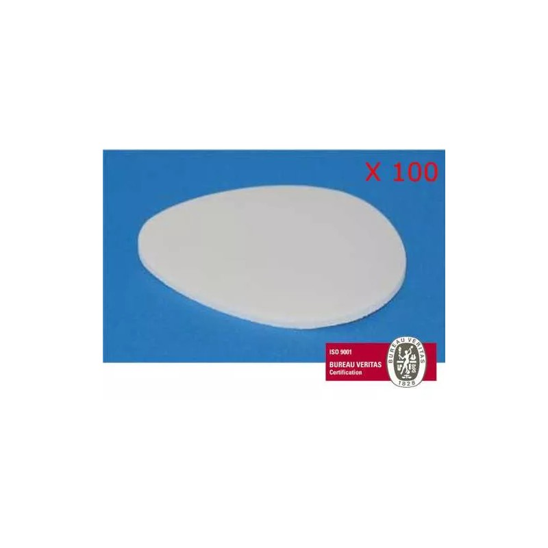 Superior Felt #552 Metatarsal Adhesive White Foam Oval Pads 1/8"