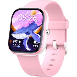ZONEY Kids Smart Watch for Boys Girls, IP68 Waterproof Kids Fitness Activity Tracker Watch,8 Sport Modes,Pedometers,Calories Counter,Alarm Clock,Kids Gifts (Pink)
