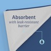 Medline Sofnit 300, Pack of 4 Large Washable Blue Underpads,