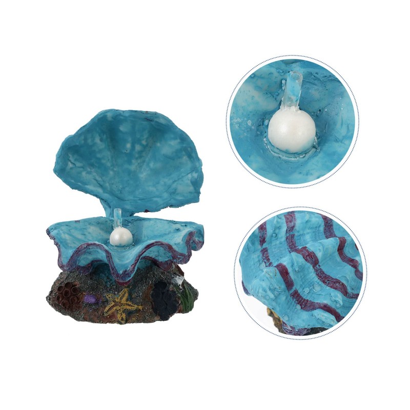 ORFOFE Aquarium Bubbler Oxygenated Shell Ornament Resin Fish Tank Decorations