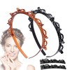 SSKHE 2 Layered Teeth Combs Hair Bands Headbands Headbands Non-Slip