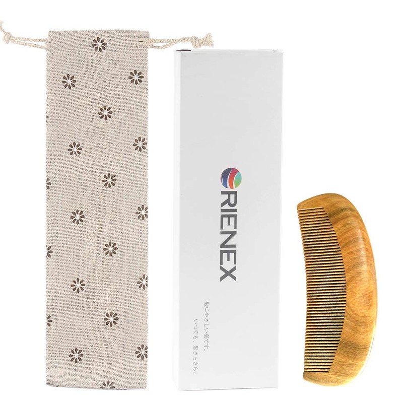 Orienex, High-quality Comb, Water Buffalo Horn, Crescent, Scalp Massaging, Anti-Static,