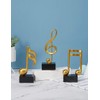Amoy-Art 3 x Decorative Sculptures Music Note Figures Treble Clef