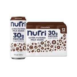 Nurri 30g Protein Chocolate Flavor Shake, 11 Fluid Ounce (Pack of 12)