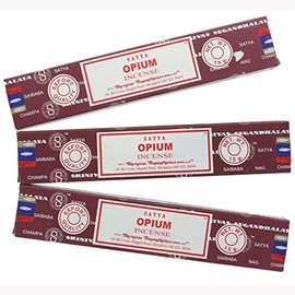 Satya Nag Champa Opium Incense Sticks - 3 Packs