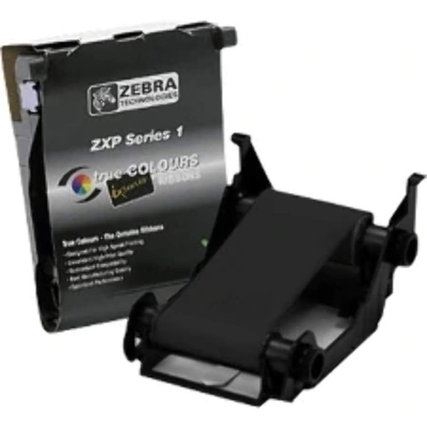 Zebra Monochrome Ribbon Zxp Series 1 Black 1000 imag