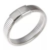 ZARD Omega Chain Chunky Bangle Bracelet in Silver