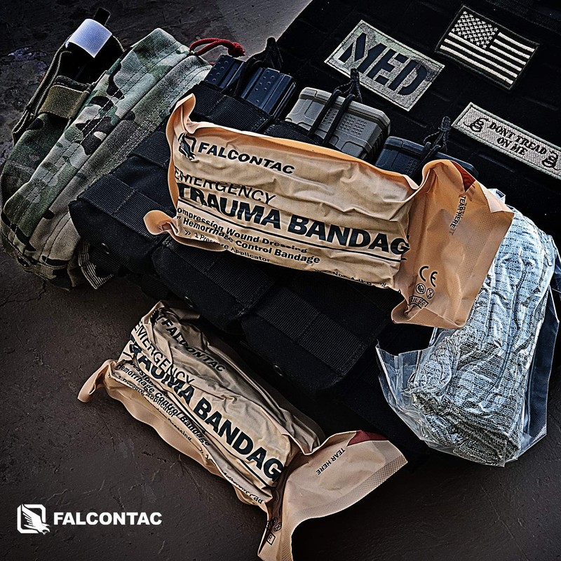 FalconTac Israeli 6 Inch Emergency Compression Bandage Wound Trauma Dressing