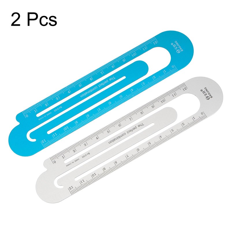sourcing map Ruler 12 cm Metric Bookmark Clip Ruler Metal