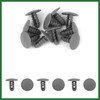 Motoforti 10Pcs 8mm Gray Plastic Rivets Fender Trunk Retainer Fastener